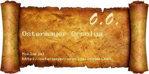 Ostermayer Orsolya névjegykártya