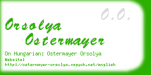 orsolya ostermayer business card